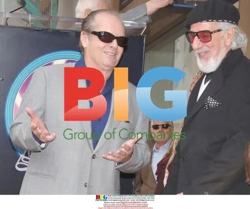 Lou Adler and Jack Nicholson at Walk of Fame Ceremony