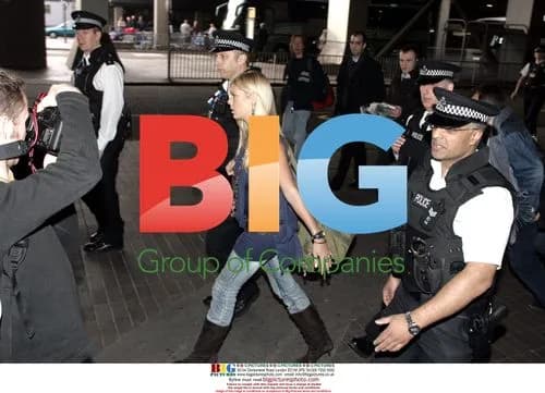 Chelsy Davy Gets Police Escort at Heathrow