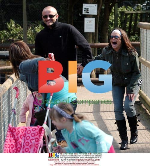 Kerry Katona with family at Warrington zoo
