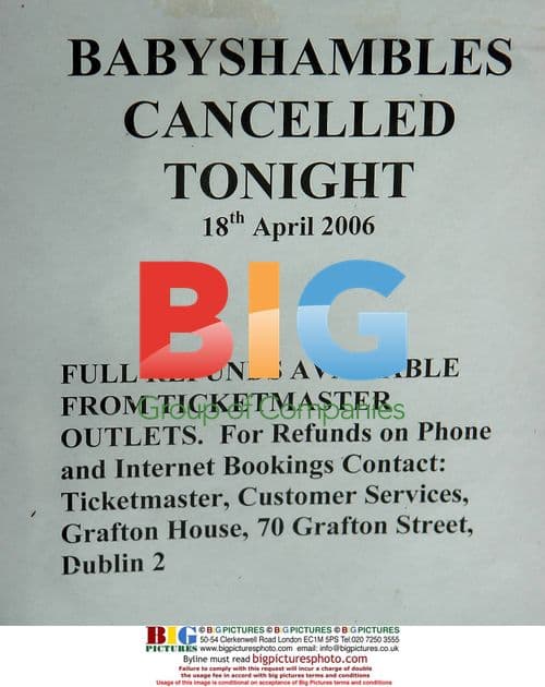 Babyshambles Cancel Dublin Gig