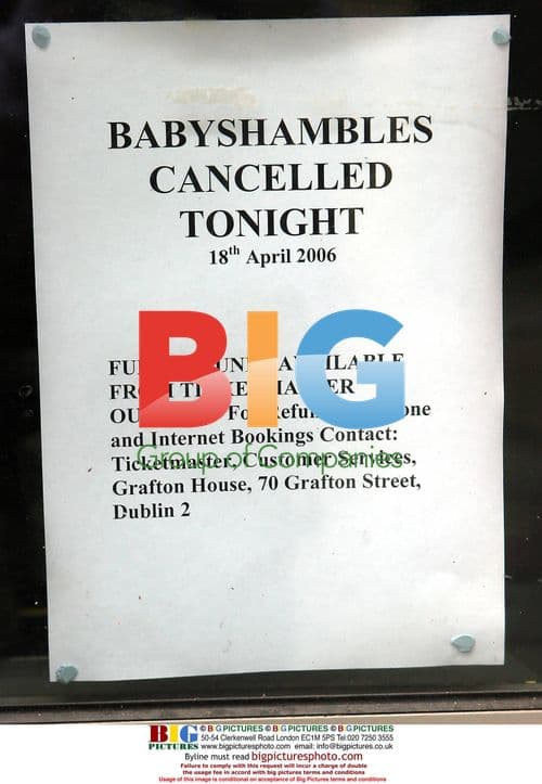 Babyshambles Cancel Dublin Gig