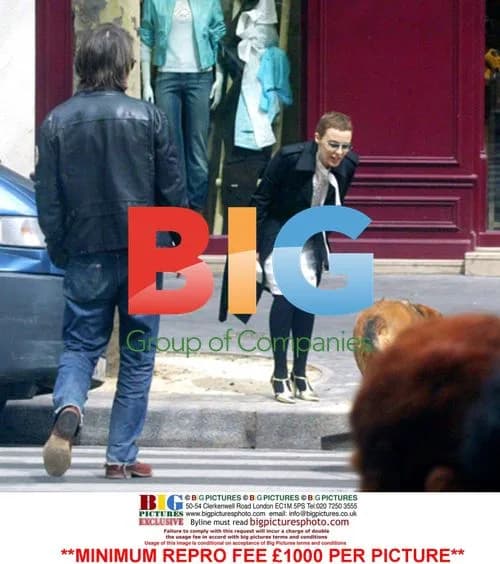 Kylie Minogue and Olivier Martinez in Paris