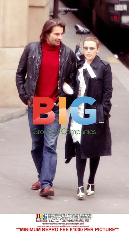 Kylie Minogue and Olivier Martinez Strolling in Paris