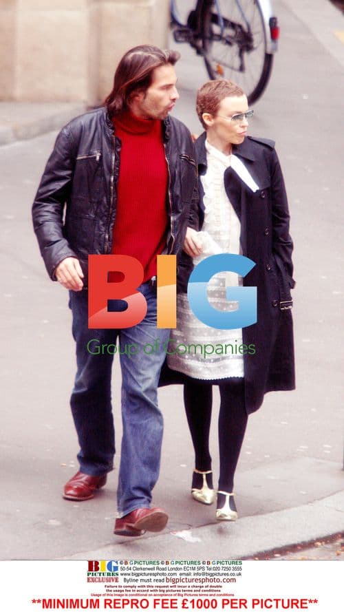 Kylie Minogue and Olivier Martinez in Paris