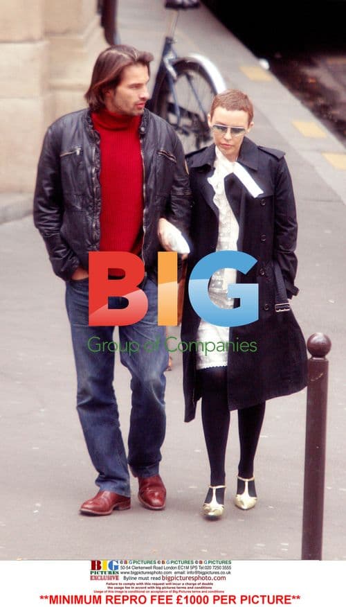 Kylie Minogue and Olivier Martinez in Paris
