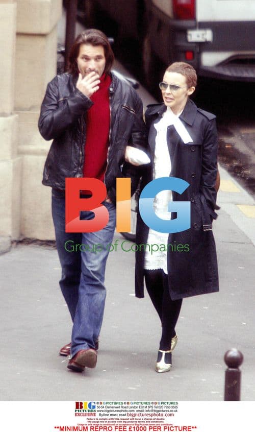 Kylie Minogue and Olivier Martinez in Paris