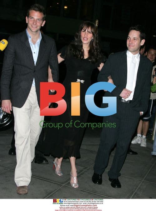 Bradley Cooper, Paul Rudd, Julia Roberts at Three Days of Rain Broadway Premiere