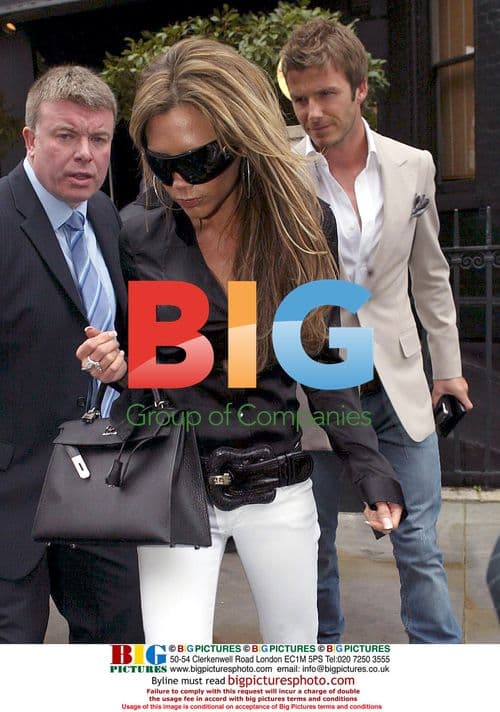 David and Victoria Beckham leave hotel