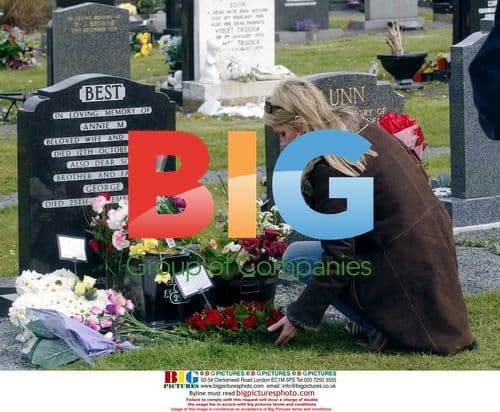 Alex Best Visits George Best's Grave