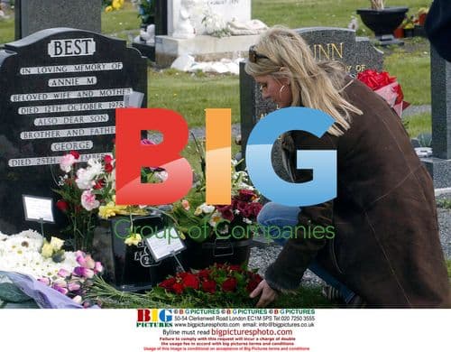 Alex Best visits George Best's grave