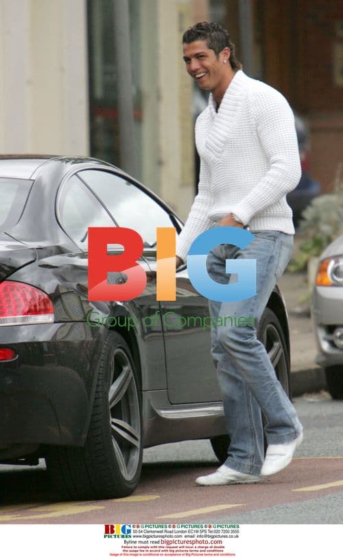 Christiano Ronaldo Leaves Cafe in Cheshire