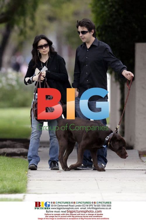 Lucy Liu with boyfriend & dog in Beverly Hills