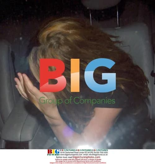 Geri Halliwell returns home with friend