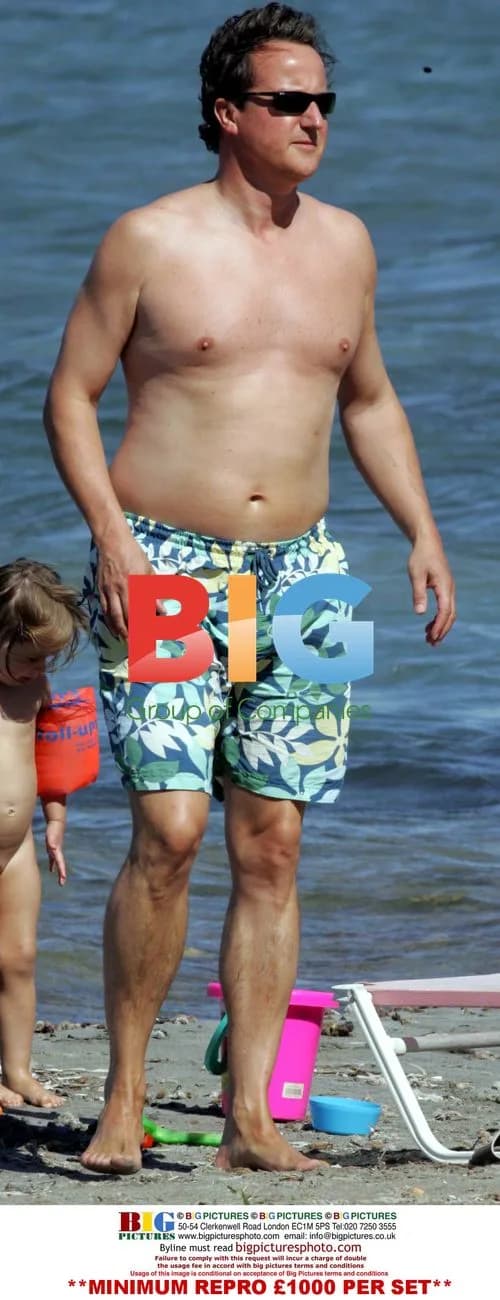 David Cameron on Mediterranean Holiday