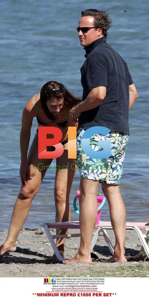 David Cameron on Holiday with Family