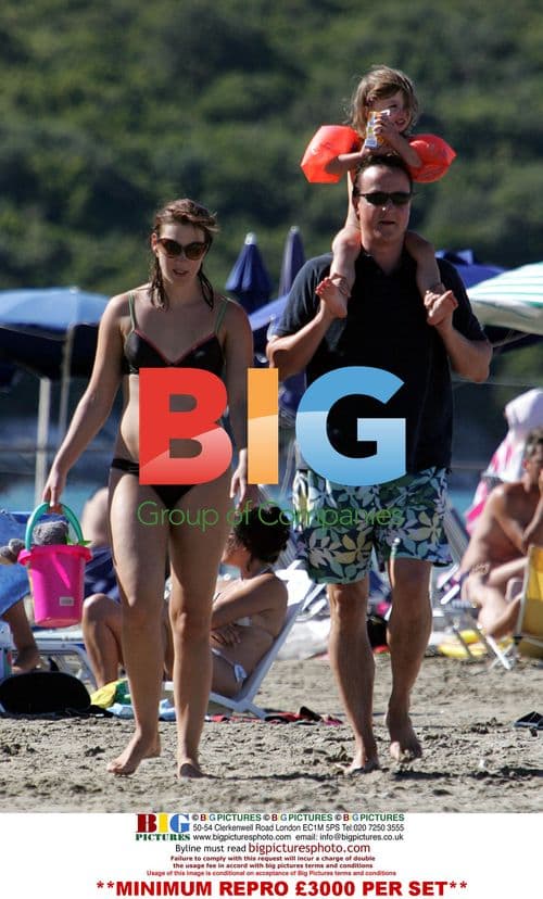 David Cameron on Holiday with Family