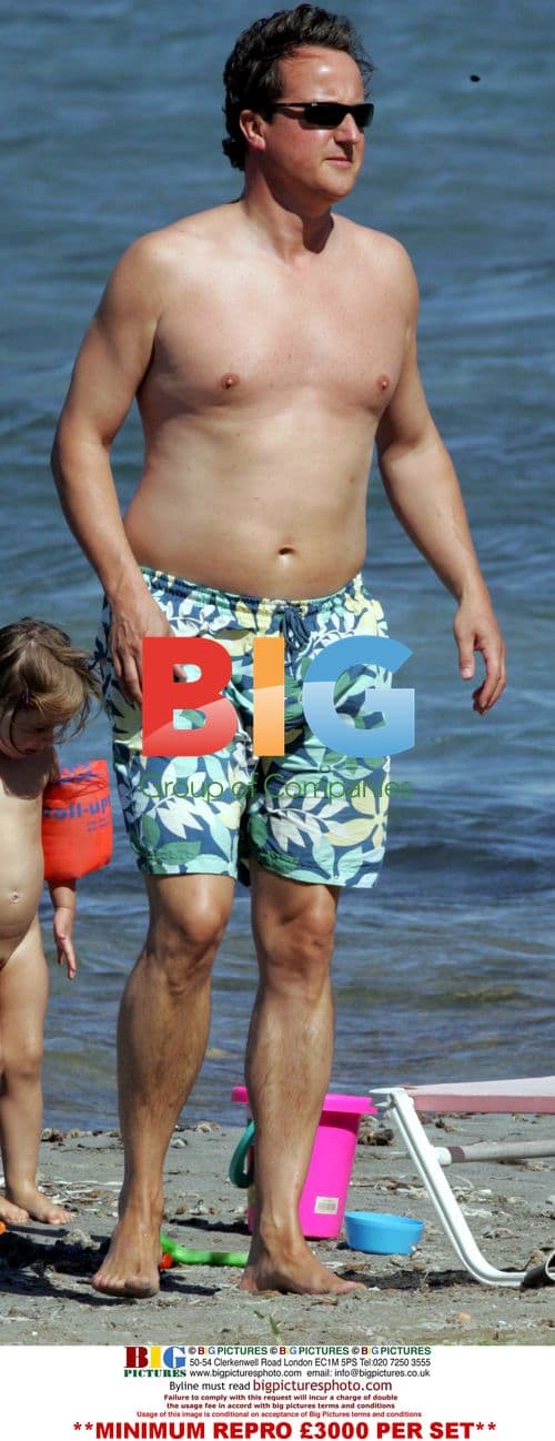 David Cameron and Family on Holiday