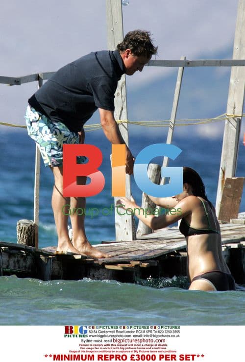 David Cameron on Holiday with Family