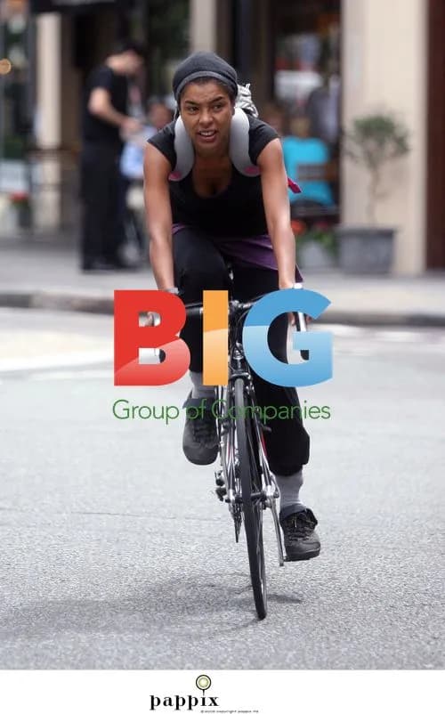 Sophie Okonedo cycling in London
