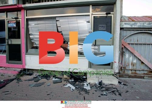 Damage from Hezbollah rocket attack in Northern Israel