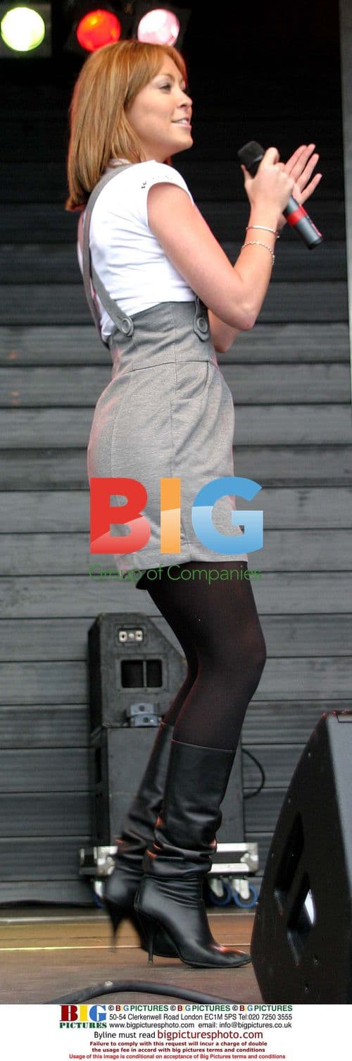 Natasha Hamilton of Atomic Kitten performs at Denby Dale Festival