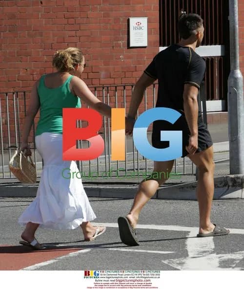 Charlotte Church & Gavin Henson walk through Wales village