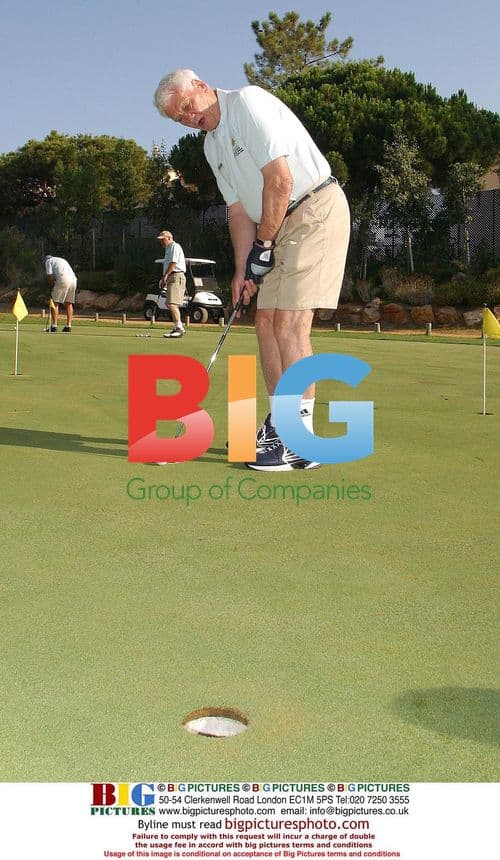 Bobby Robson playing golf in Algarve