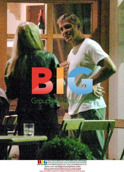 George Clooney and Randy Gerber in Bozen, Italy