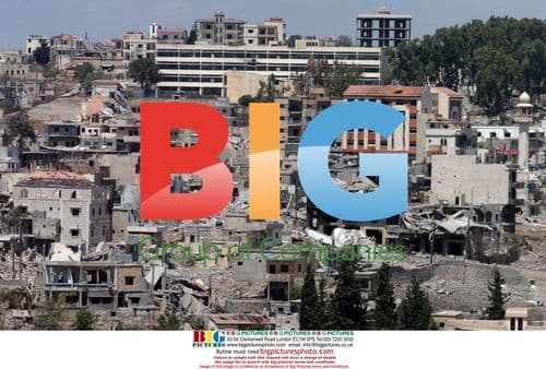 Aftermath of fighting in Bent Jbail, Lebanon