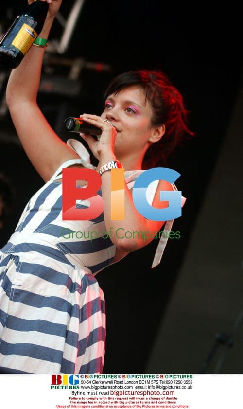 Lily Allen on stage at Secret Garden Party 2006