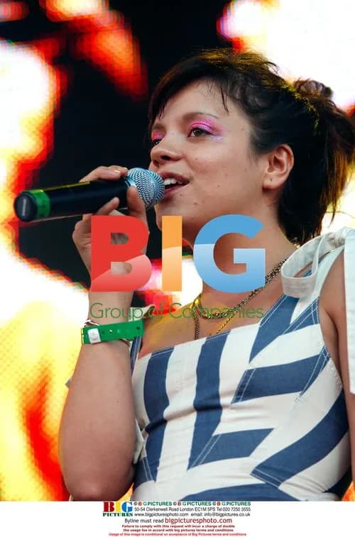 Lily Allen on stage at Secret Garden Party 2006