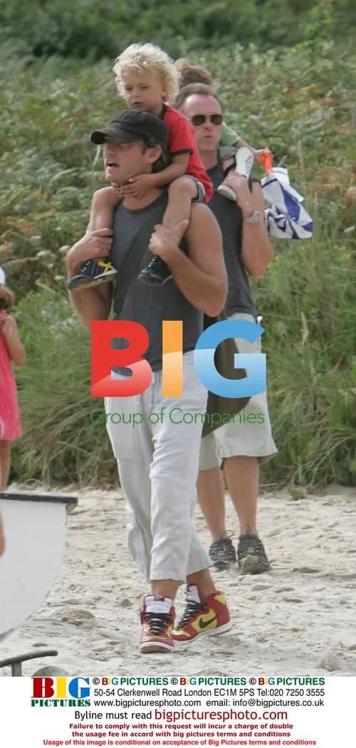 Jude Law and son Rudy on holiday in UK