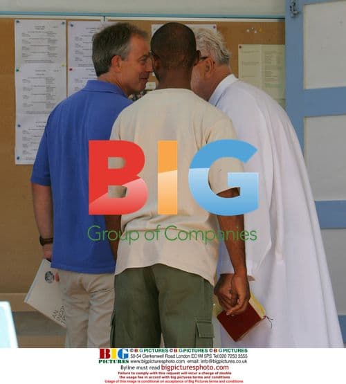 PM Blair and Wife Attend Sunday Service