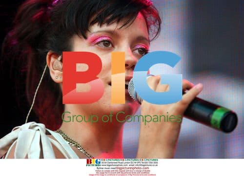 Lily Allen on stage at Secret Garden Party 2006