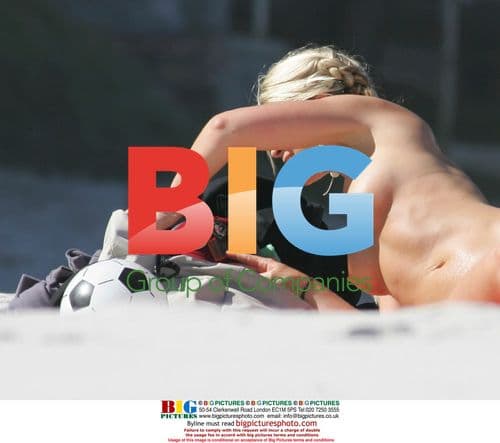 Model Vanessa Nimmo on South African beach