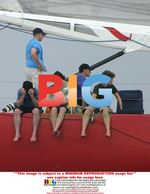 Tony Blair's sons on yacht in Barbados