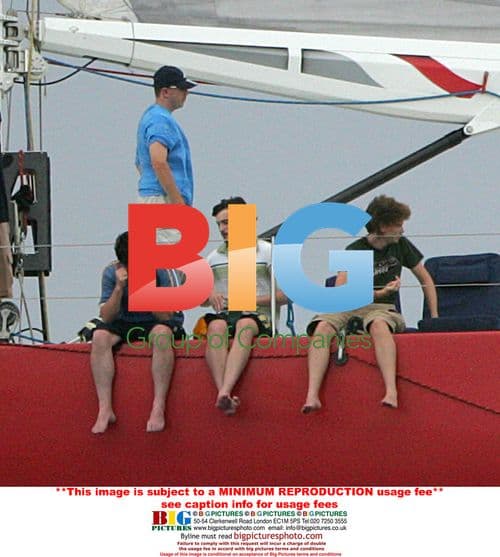 Tony Blair's sons on yacht in Barbados