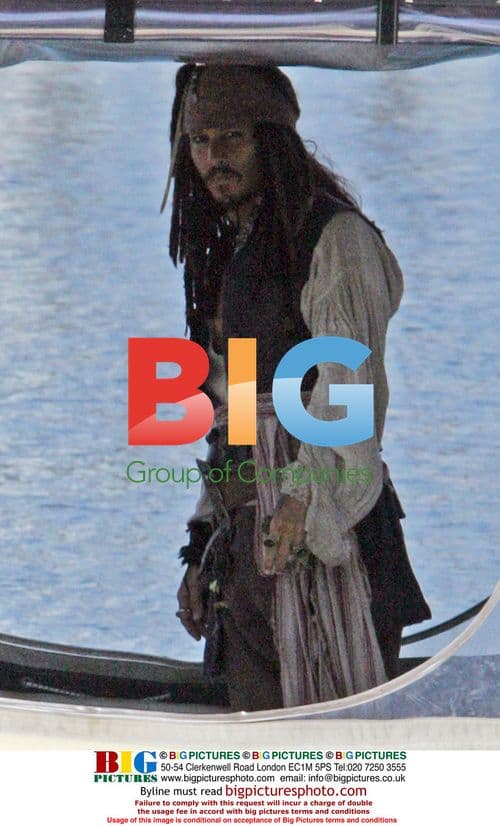 Johnny Depp in 'Pirates' Costume for 3rd Film
