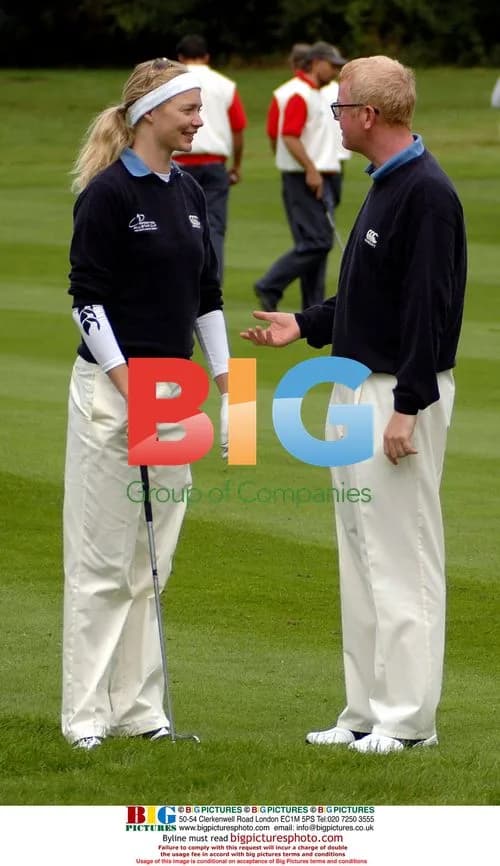 Chris Evans, Jodie Kidd, Ronan Keating at Celebrity Golf Tournament