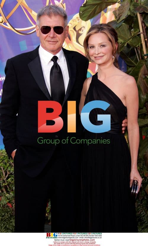 Calista Flockhart and Harrison Ford at 58th Emmys