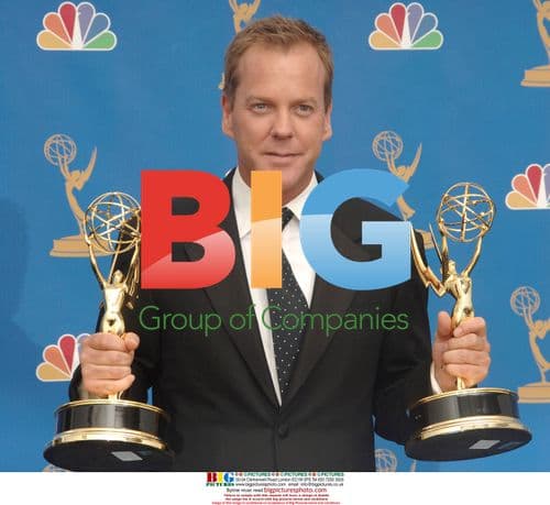 Kiefer Sutherland Holds Emmy Awards