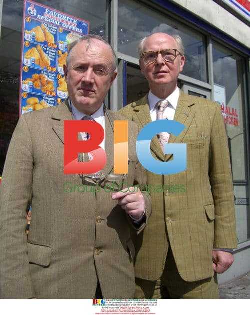 Artists Gilbert and George in north London