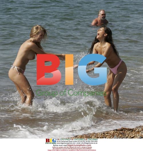 Glamour babes Hayley and Marie at the beach