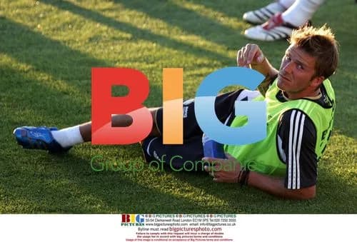 David Beckham training with Real Madrid