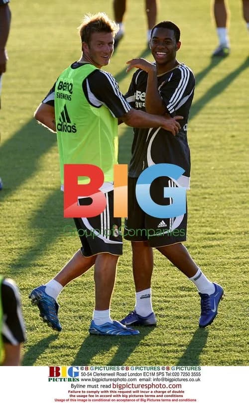 David Beckham trains with Real Madrid