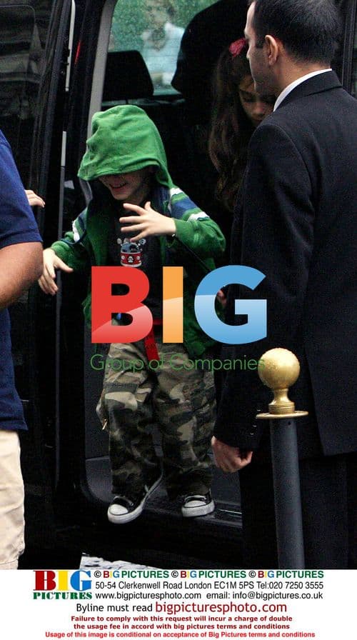 Madonna's kids Rocco and Lourdes arrive at Hotel Crillon, Paris