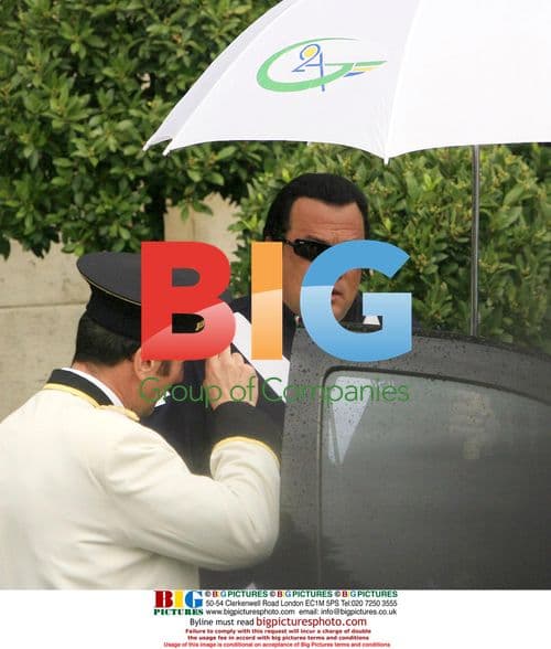 Steven Seagal leaving Hotel Crillon in Paris