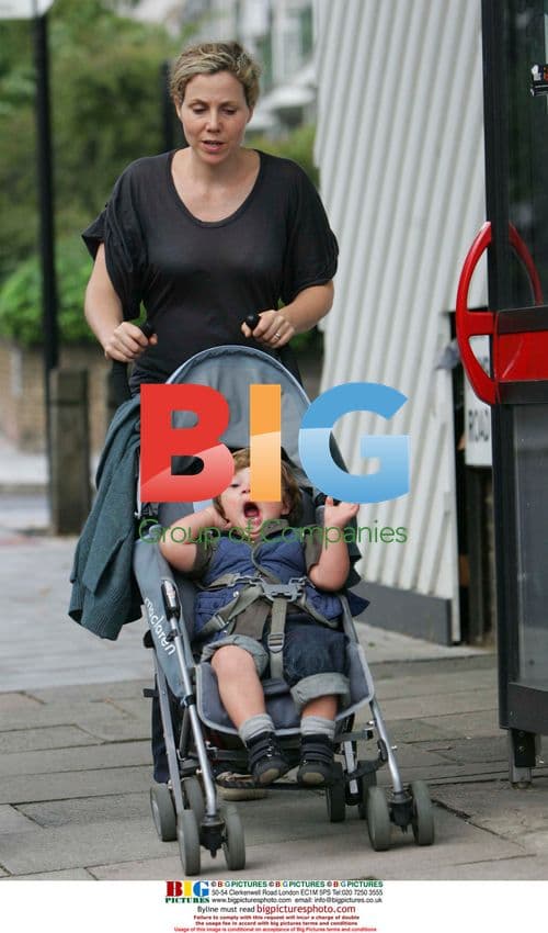 Sally Phillips with Child in North London