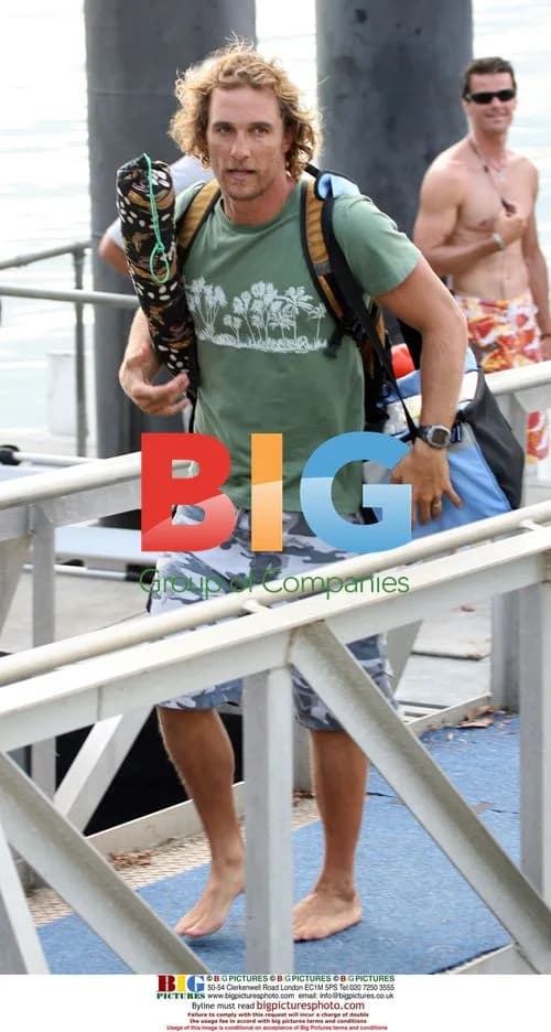 Matthew McConaughey on boat film set