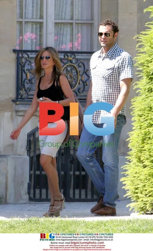 Jennifer Aniston and Vince Vaughn in Paris